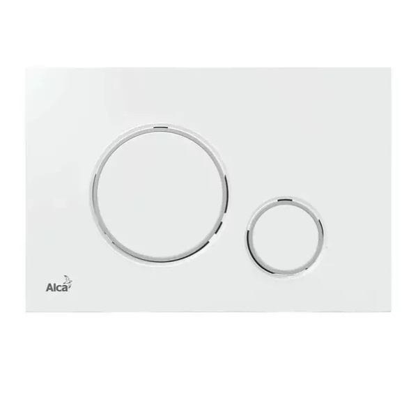Set rezervor WC cu cadru incastrat Alcadrain AM101/1120 si clapeta M770 alb plus vas WC Fluminia Paris cu capac softclose - Img 7