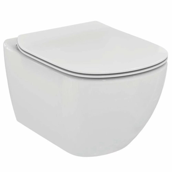 Set Vas WC PRO GROHE, Montaj Suspendat, Ceramica Sanitara, Vas WC Idea Standard Tesi AquaBlade + Model Capac Soft-Close Inclus + Cadru + Clapeta - Img 2