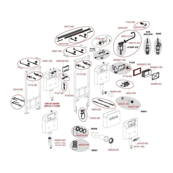 Set Vas WC Suspendat Rea Carlo+Rama instalare Alcadrin+Capac Soft-Close+Clapeta Thin Auriu - Img 6