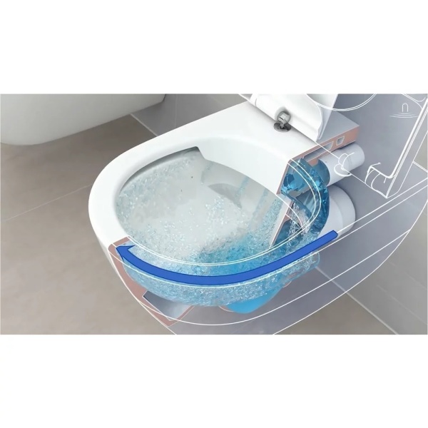 Set vas wc suspendat Villeroy&amp;Boch Soul cu capac, rezervor cu cadru incastrat si clapeta Geberit Duofix Delta - Img 3