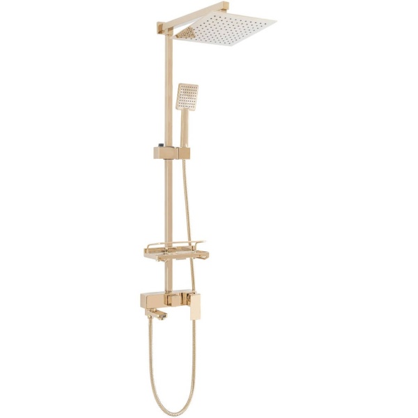 Sistem complet de dus REA JACK Gold, montaj pe perete, ploaie de dus, 3 functii, finisaj Auriu - Img 6
