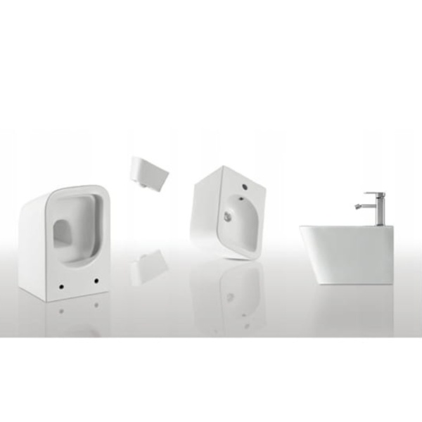 Vas WC PRO IMPERIA Rimless, Suspendat, Ceramica cu capac soft-close inclus, 51 x 34.4 x 34 cm, Alb - Img 3
