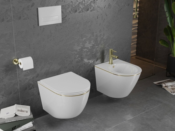 Vas wc Pro White/Gold edge - Img 5