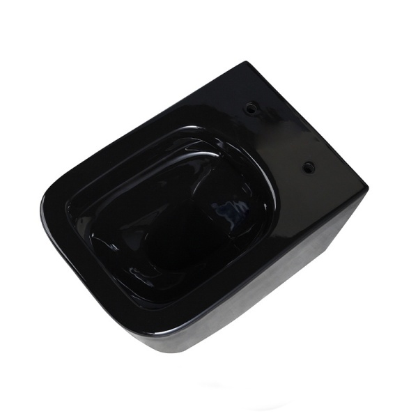 Vas Wc suspendat Rain rimless negru, capac softclouse inclus - Img 2