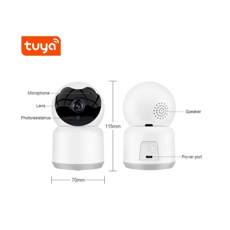 Baby Monitor SeveShop, Wireless, FullHD 1080p, Rotire 360°, Monitorizare Video / Audio Bebelusi, Vedere Nocturna Infrarosu, Senzor si Alarma Miscare, Auto Tracking, Sunet Bidirectional, Adaptor, Cablu USB, HigroTermometru inclus, Alb - Img 7