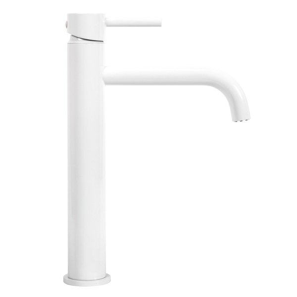 Baterie Lavoar Inalta REA LUNGO WHITE HIGH Montaj Pe Blat, Capat Fix, Inaltime 28 Cm, Finisaj Alb - Img 10
