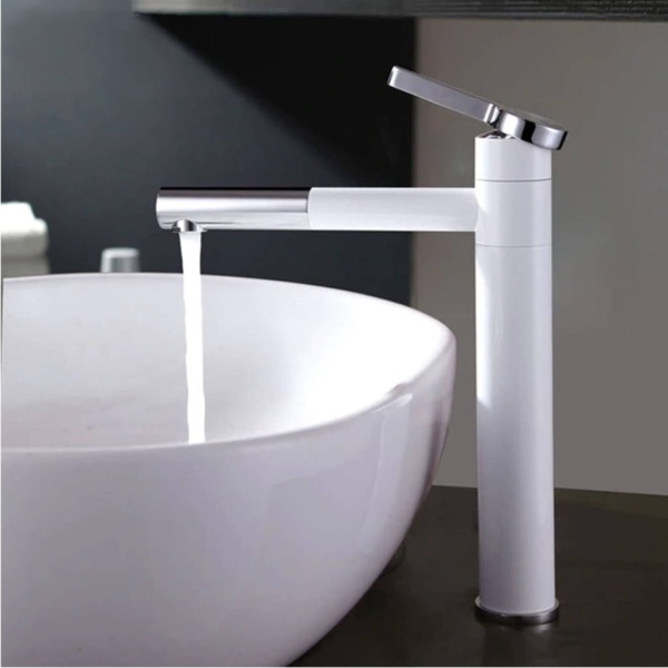 Baterie lavoar PRO ALTO High, Montaj pe chiuveta, Capat Ajustabil, inaltime 29.5cm, finisaj Alb - Img 6