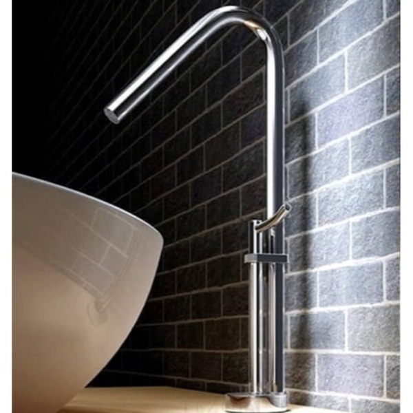 Baterie lavoar PRO STELLA Chrome, Montaj pe blat, inaltime 40 cm, finisaj Crom - Img 2