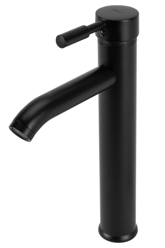 Baterie lavoar REA GRAF BLACK High, Montaj pe blat, inaltime 30.5 cm, finisaj Negru Mat - Img 5