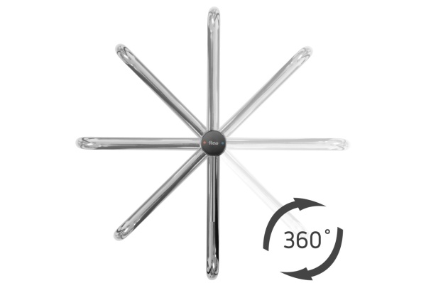 Baterie Lavoar REA LUGANO SLIM CHROME, Montaj Pe Blat, Inaltime 33 Cm, Finisaj Crome - Img 3