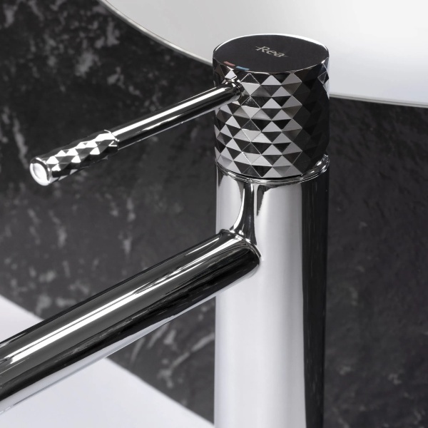 Baterie pentru lavoar Rea Lungo Diamond, Culoare Crom - Img 2