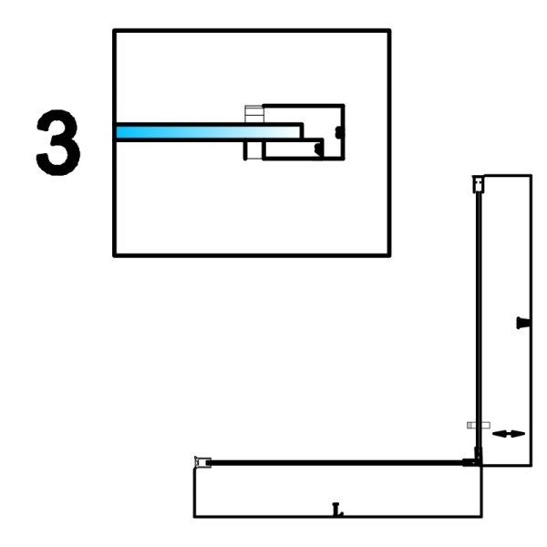 Cabina de dus BS13B patrata 90x90cm, Culoare Negru+Cadita de dus ST02B, Culoare Negru - Img 6