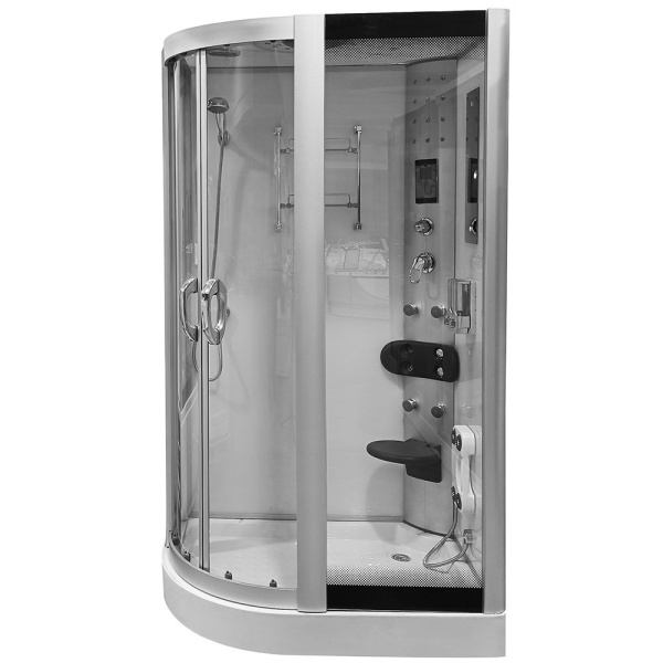 Cabina de dus cu hidromasaj MO-09914 cu sauna inclusa, Dispunere pe Stanga , 120X85 cm, Alb - Img 3