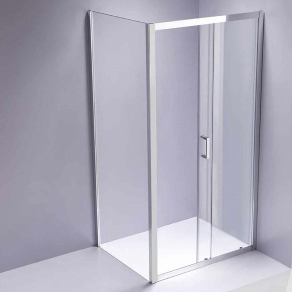 Cabina de dus dreptunghiulara, Dimensiuni 100X90cm, Culoare Crom - Img 4