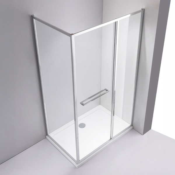 Cabina de dus KIRA Dreptunghiulara 110x90cm, Design Elegant, Culoare Crom - Img 6