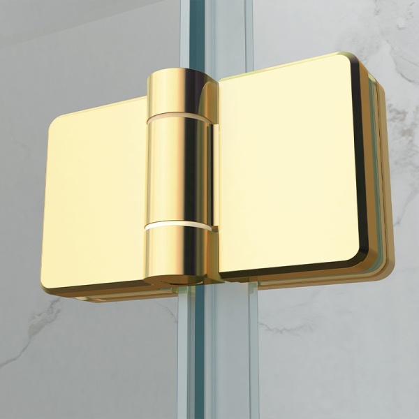 Cabina de dus KZ12D Dreptunghiulara , Design Modern 120x80cm , Culoare Auriu - Img 6