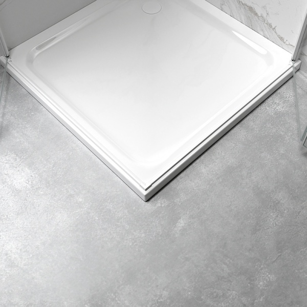 Cabina de dus KZ13A Dreptunghiulara 100x90cm, Design Modern, Culoare Alb - Img 6