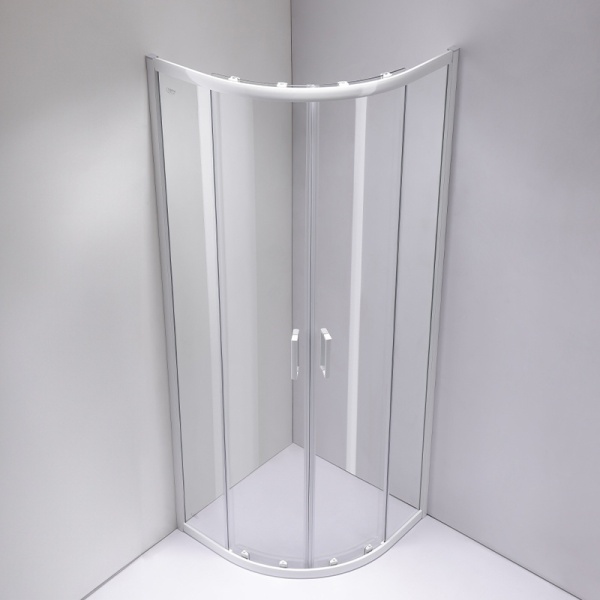 Cabina de dus KZ94B Semirotunda 90x90cm, Design Modern, Culoare Alb - Img 6