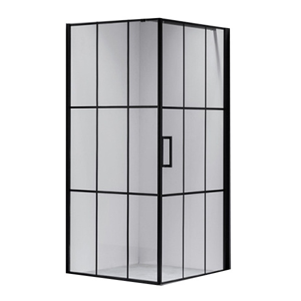 Cabina de dus patrata cu cadita de dus inclusa BS13A/SXL02A 80 x 80 cm negre - Img 2