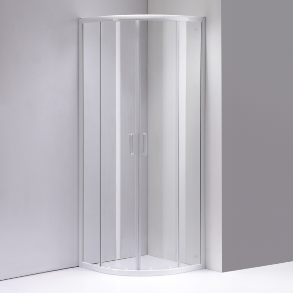 Cabina de dus Semirotunda KZ94D, Dimensiune 70x70cm, Culoare Alb - Img 3