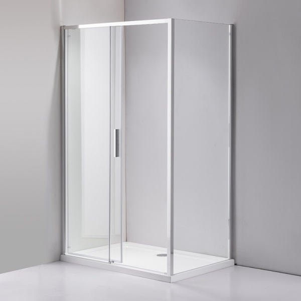 Cabina de dus Super Slim Nova , Dreptunghiulara 100x90cm, Design Modern, Culoare Crom - Img 5
