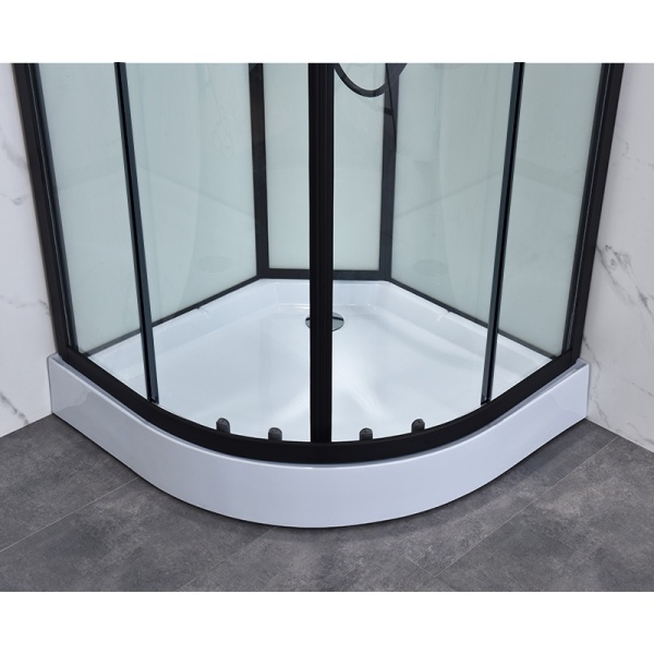 Cabina dus de colt, Cadita Semicirculara, 80x80cm, Inaltime 210 cm, Cu Hidromasaj - Img 11