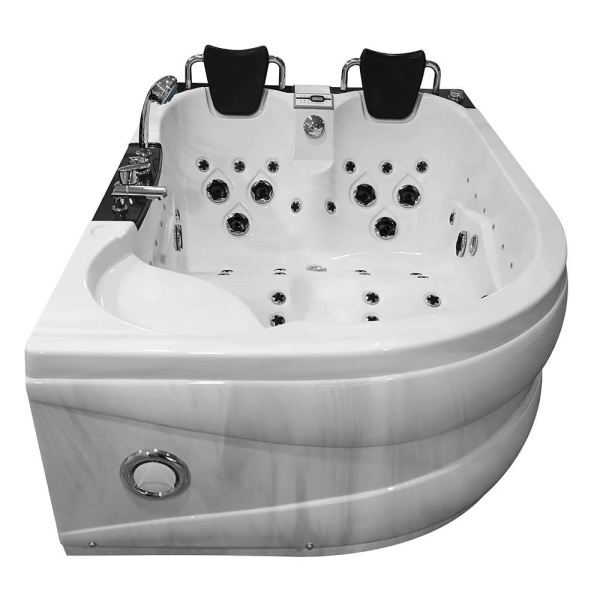 Cada de baie spa cu hidromasaj montaj dreapta 180x122x60 alba - Img 2