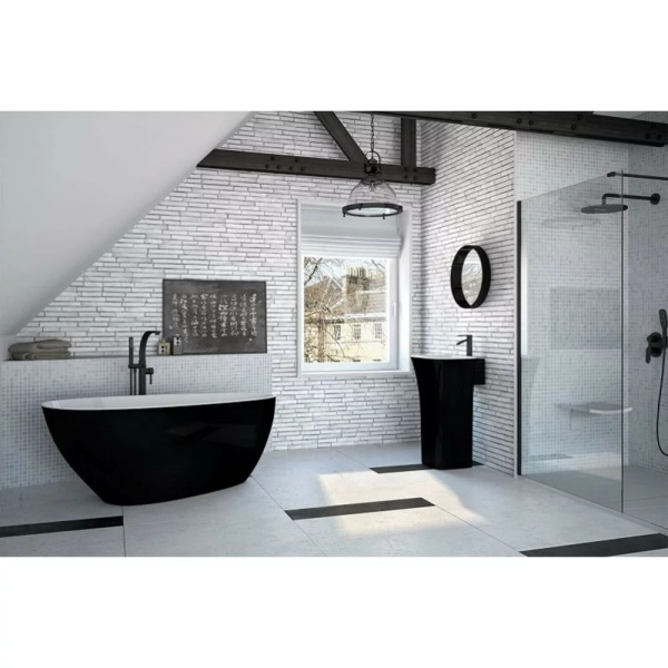 Cada Freestanding Besco Goya 170x72 cm alb - negru - Img 7