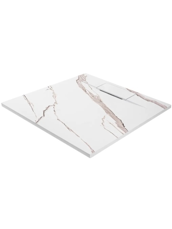 Cadita de dus 90x90 Bazalt CARRARA White - Img 2
