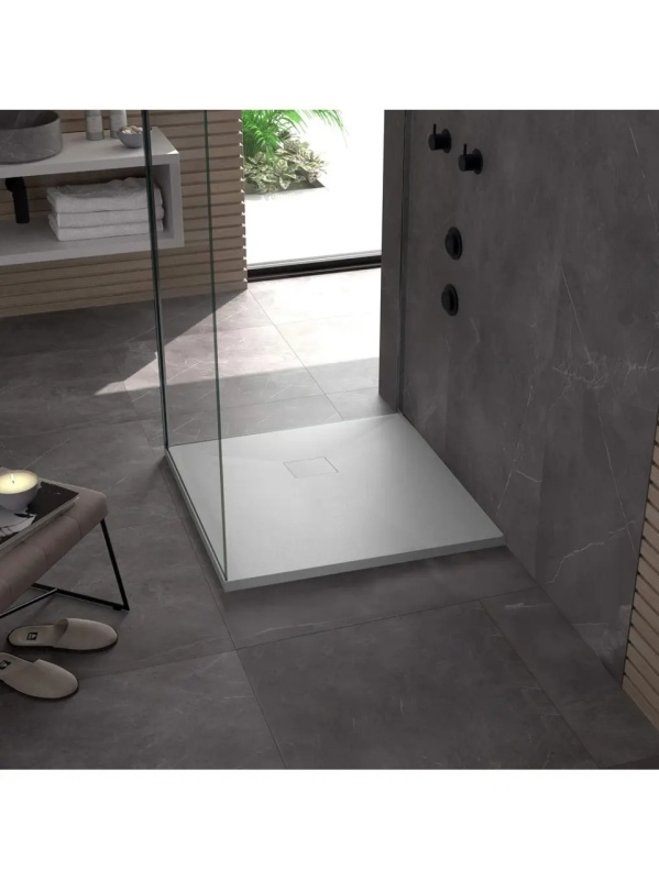 Cadita de dus Magnum Alb 90x90 - Img 3