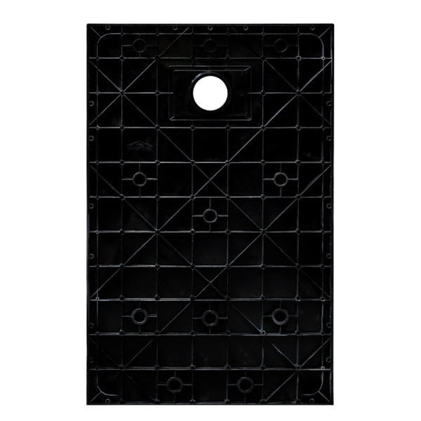 Cadita de dus MIKO Slim Dreptunghiulara 120x80cm, Structura de piatra, Culoare Negru - Img 5