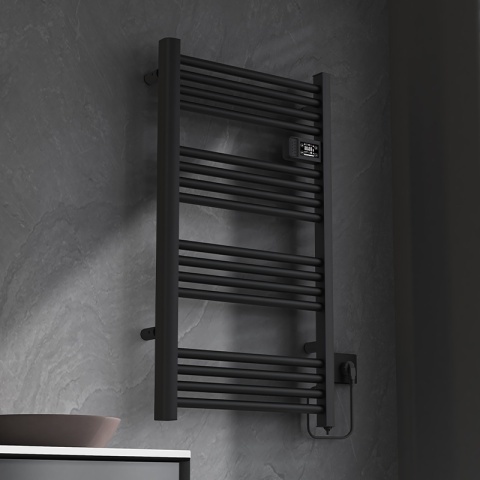 Calorifer electric vertical LOA-BL ECO 500W pentru baie 96x54, negru - Img 3
