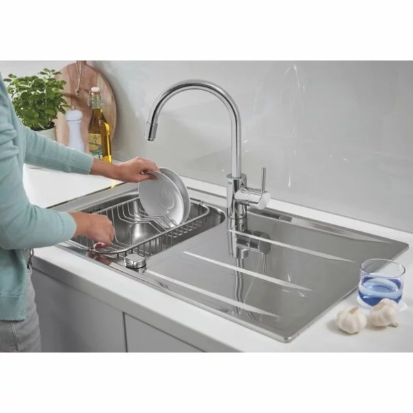 Chiuveta bucatarie inoxidabila Grohe K 400 cu picurator - Img 5