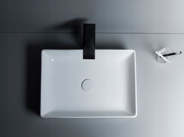 Chiuveta de blat PRO PRIMA SLIM, Dimensiuni 50 x 36 x 10.5 cm, Forma Dreptunghiulara, Ceramica sanitara, Fara gaura baterie, Alb - Img 3