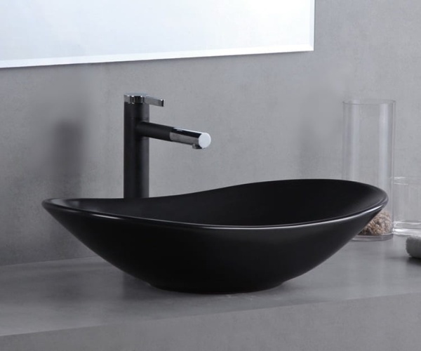 Chiuveta de blat PRO ZUZAN Black, Dimensiuni La Alegere, Ceramica sanitara, Negru Mat/Lucios - Img 6