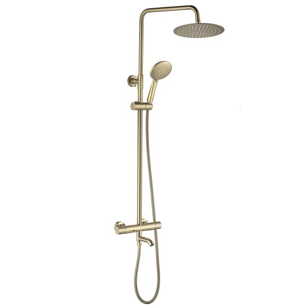 Coloana de dus cu termostat Lungo Diamond Gold - Img 3