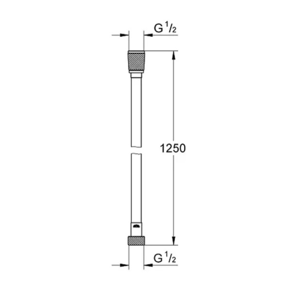 Furtun de dus Grohe SilverFlex 125 cm crom periat Supersteel - Img 2
