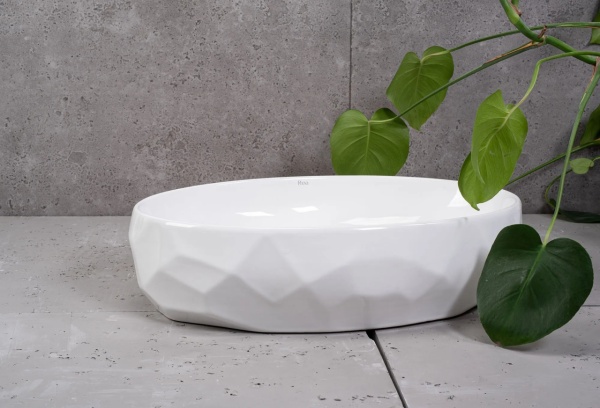 Lavoar ceramic pentru blat REA Maya, Culoare Alb - Img 5