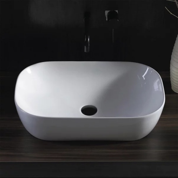 Lavoar pe blat Fluminia Crius White alb 46 cm - Img 4