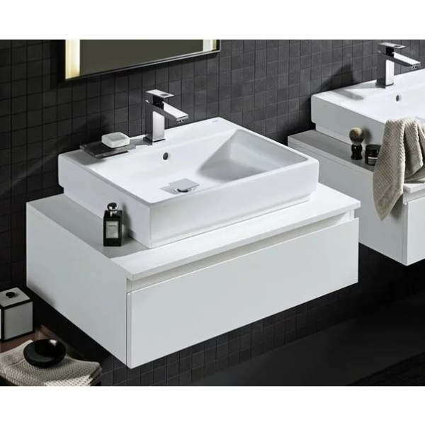 Lavoar pe blat Grohe Cube Ceramic cu PureGuard 50x49 cm - Img 5