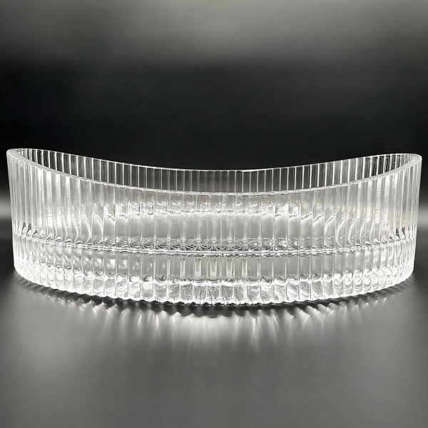 Lavoar pe blat oval din sticla Rea Harper transparent - Img 7