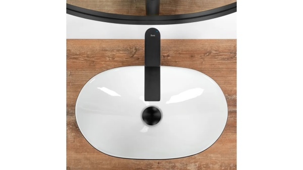 Lavoar pentru blat REA ROYAL MINI black/white - Img 4