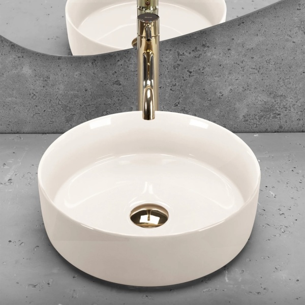 Lavoar pentru blat Rea Sami, Dimensiune 36cm, Culoare Ecru - Img 5