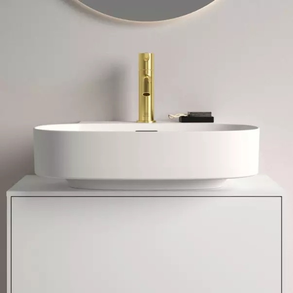 Lavoar suspendat Ideal Standard Atelier Linda-X cu orificiu baterie si preaplin 50 cm alb lucios - Img 5