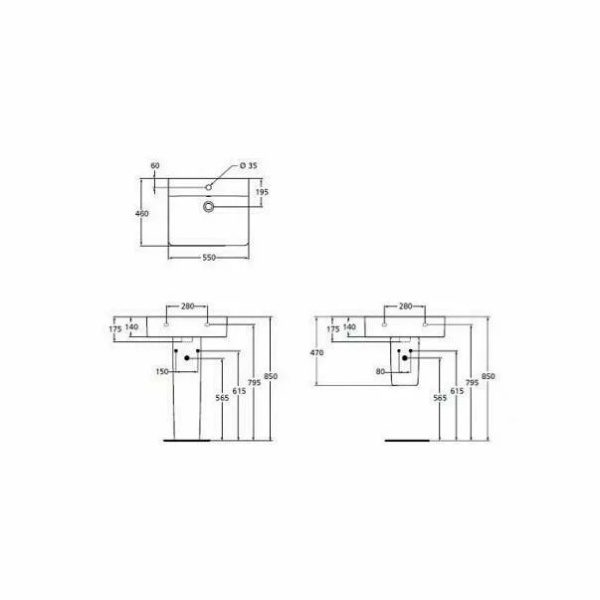 Lavoar suspendat Ideal Standard Connect Cube 55cm - Img 6