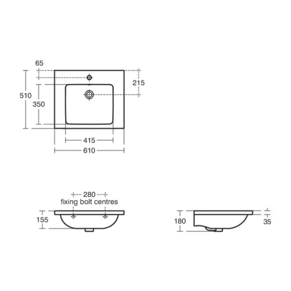 Lavoar suspendat Ideal Standard i.life B gri lucios 61 cm cu orificiu baterie si preaplin - Img 12