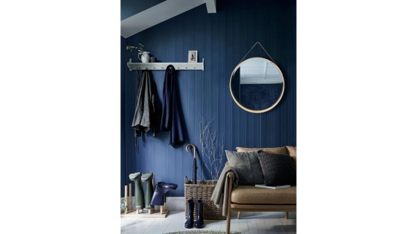 Oglinda rotunda din lemn cu curea LOFT Light.BROWN 59 CM - Img 3
