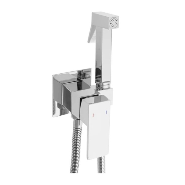 Pachet vas wc suspendat Rea Carlo Mini, capac softclose si set dus igiena intima crom cu baterie incastrata Rea Fenix - Img 3