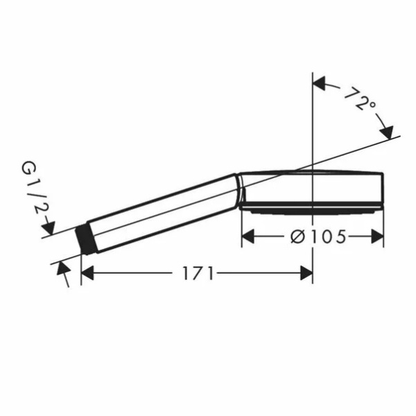 Para de dus Hansgrohe Pulsify 105 crom 1 functie - Img 2
