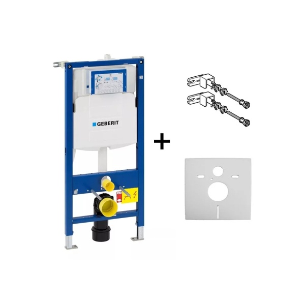 Rezervor incastrat Geberit Duofix Sigma, cu set fixare si clapeta , Sigma20 negru easy-to clean - Img 9